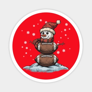 Football Snowman Magnet